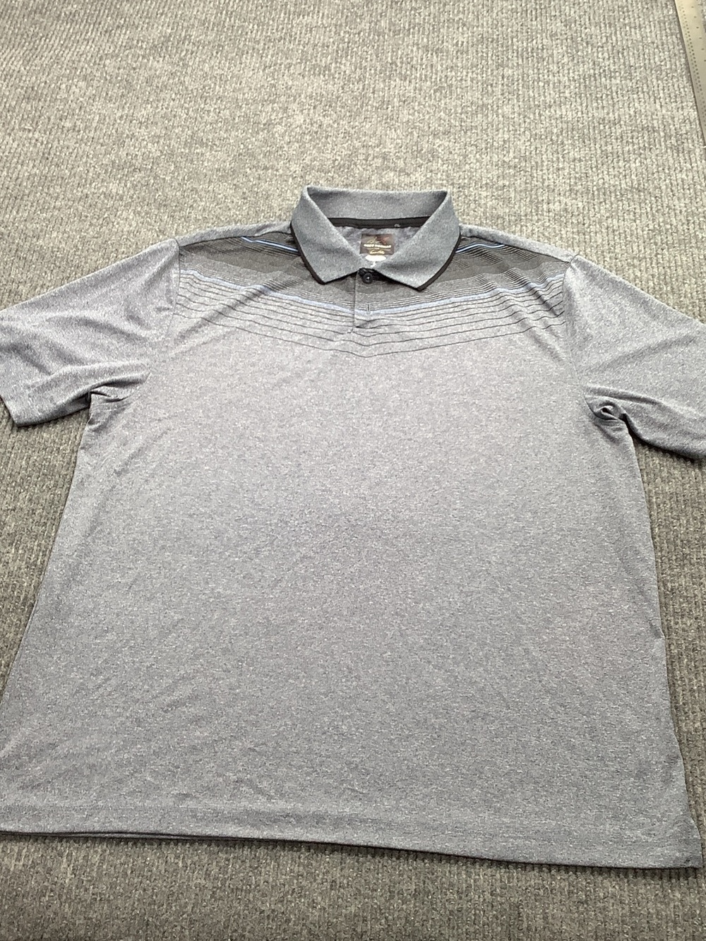 Greg Norman Collection Heather Gray Short-Sleeve Polo